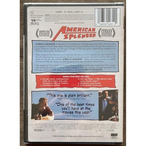 American Splendor (DVD) - NEW - Paul Giamatti - Picture 2 of 3